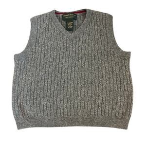 Daniel Bishop Boys Cashmere Sweater Vest Grey Cable Knit size 7